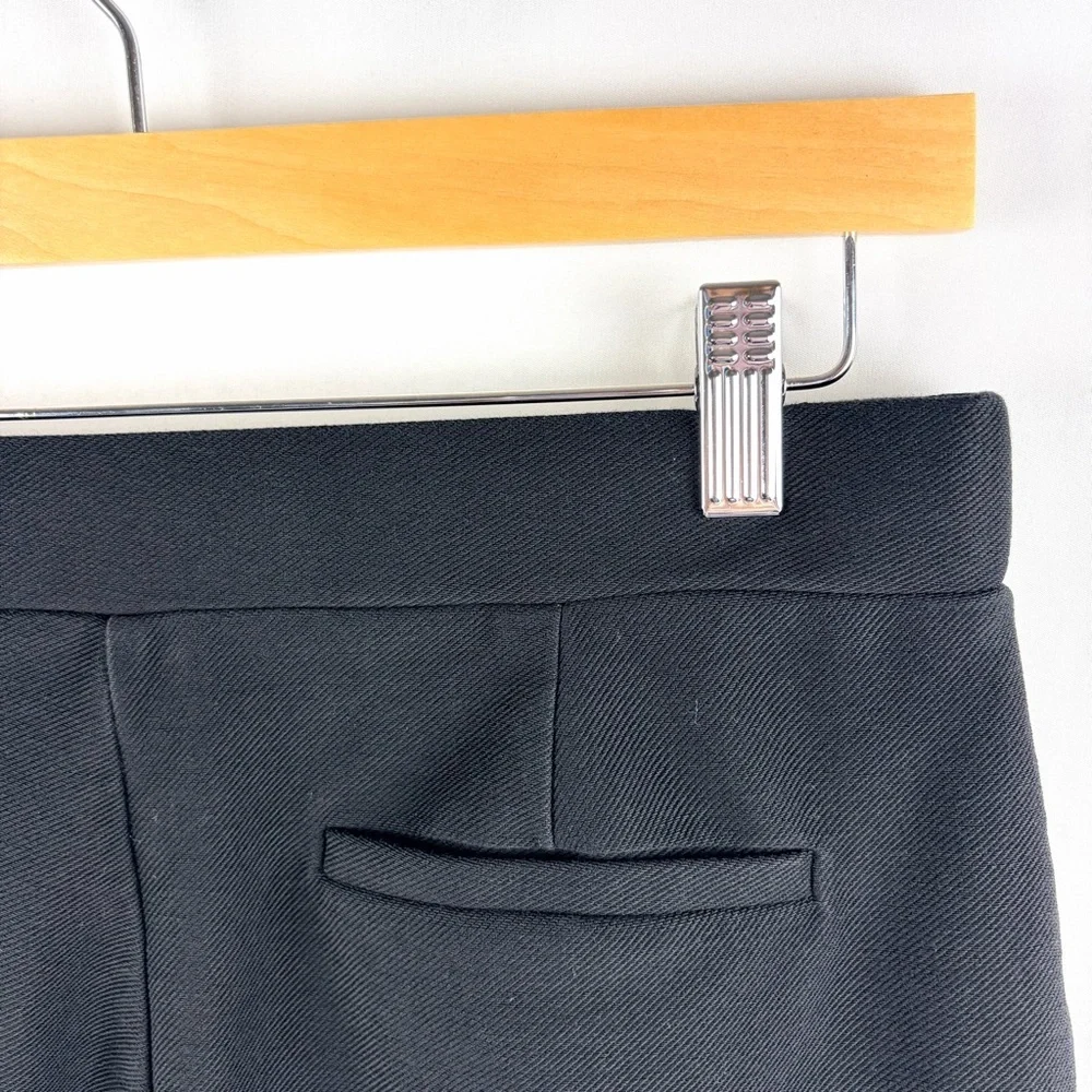Michael Kors Black Flare Pants M Stretch Dress Pants Gold Button